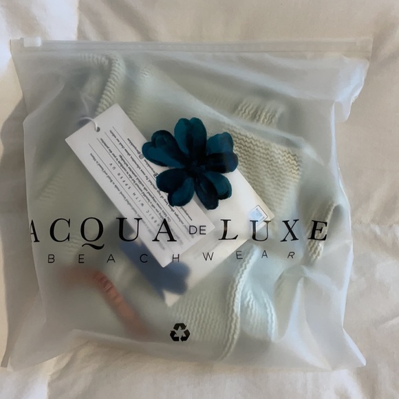 NWT Acqua Deluxe Bandeau 3-way Bikini Set Seafoam - Picture 13 of 13